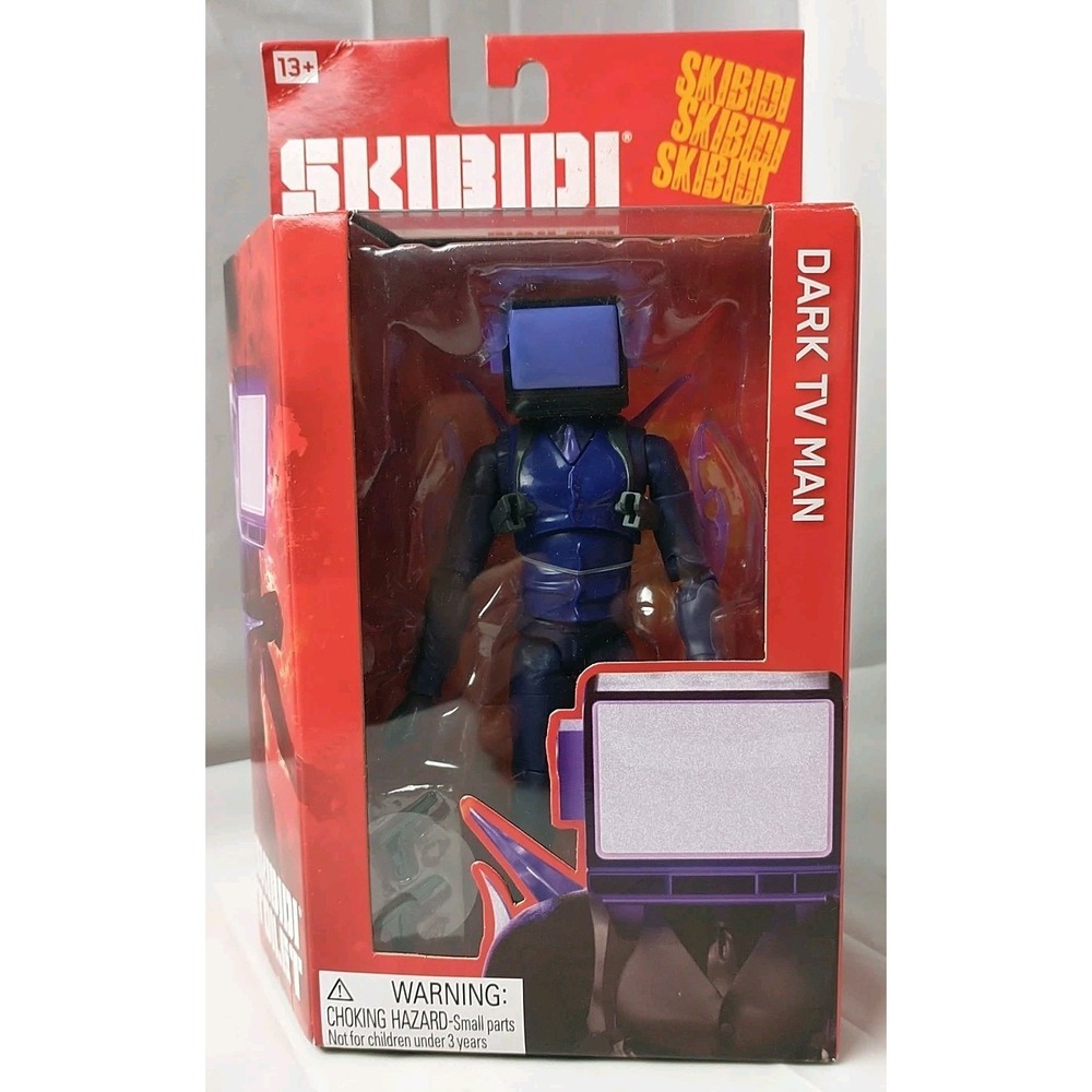 SKIBIDI Toilet Deluxe Figure Series 2 Dark TV Man 6" Action Figure Invisible New